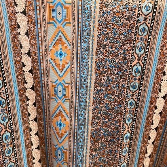 Ladies Handcrafted Long Sleeve Button Up Blouse Paisley Southwestern Vintage - Picture 6 of 6